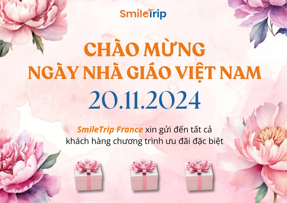Ưu Đãi Tri Ân 20/11: Nhận Mã Giảm Giá 20€ Từ SmileTrip France